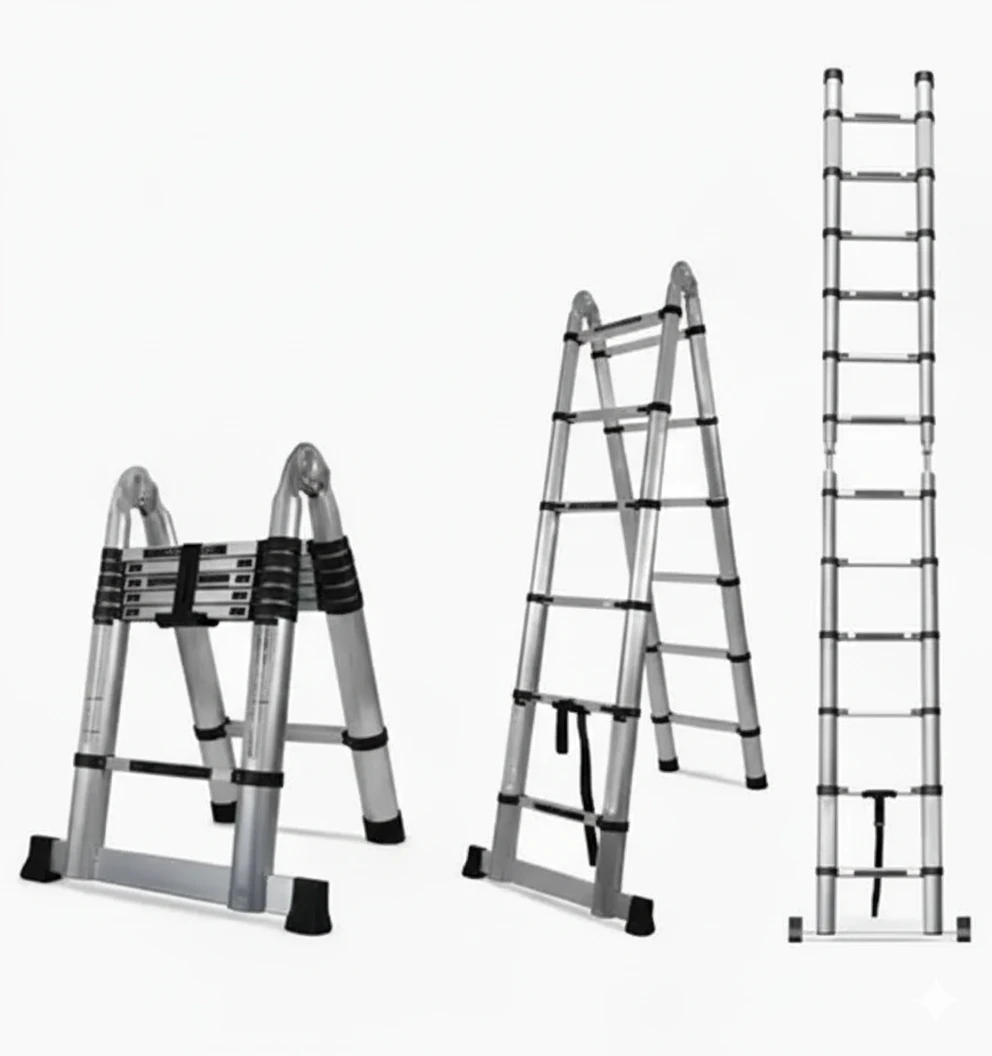 DOUBLE SIDE TELESCOPIC LADDER